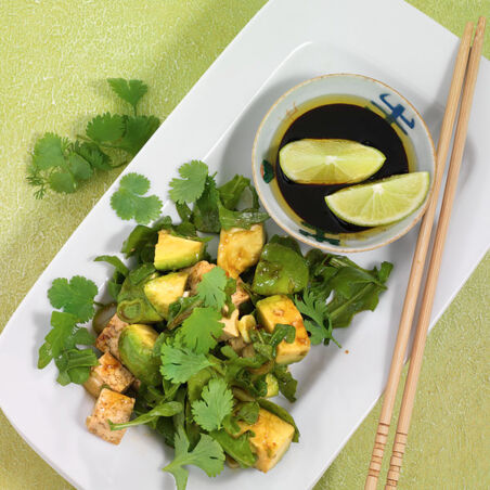 Grüner Salat mit Tofu Grüner Salat mit Tofu