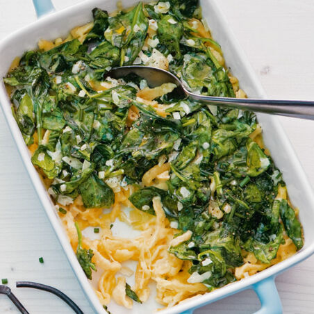 Käsespätzle mit Spinat Käsespätzle mit Spinat