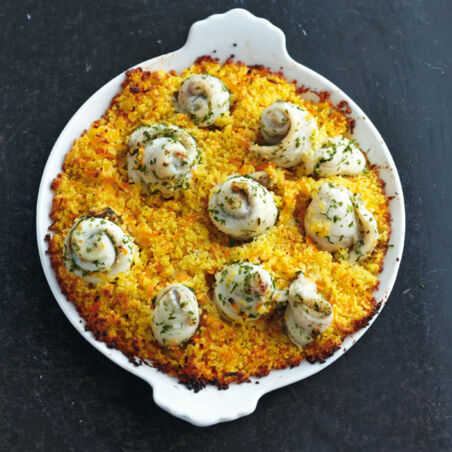 Schollenfilets mit Sahne-Couscous Schollenfilets mit Sahne-Couscous