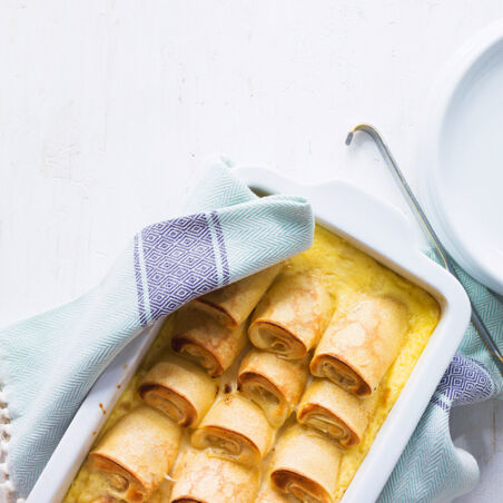 Überbackene Topfenpalatschinken Überbackene Topfenpalatschinken