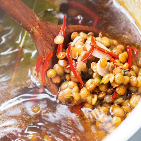 Linsensuppe mit Bratwurst Linsensuppe mit Bratwurst