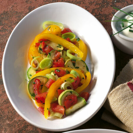 Ofengemüse mit Schnittlauch-Schmand Ofengemüse mit Schnittlauch-Schmand