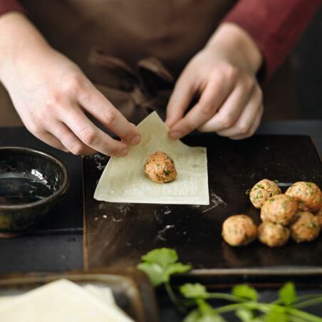 Wan-Tans mit Hackfüllung Wan-Tans mit Hackfüllung