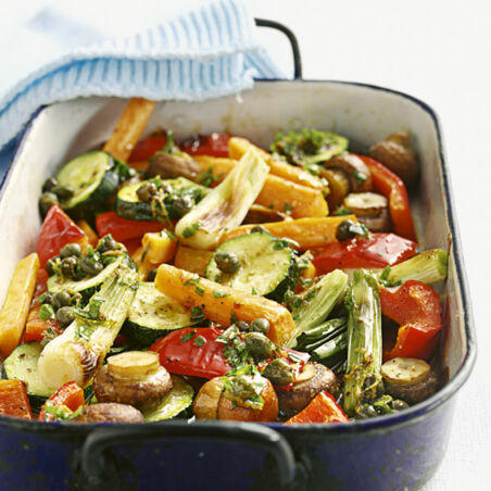 Gegrillte Gemüse mit Kapern-Vinaigrette Gegrillte Gemüse mit Kapern-Vinaigrette
