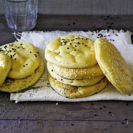 Sesam-Mohn-Schwarzkümmel-Fladen Sesam-Mohn-Schwarzkümmel-Fladen