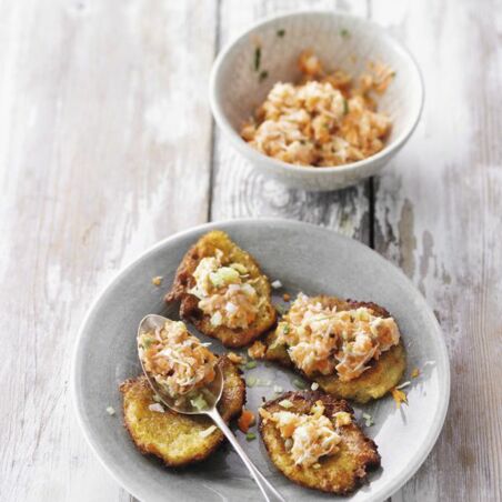 Kartoffelpuffer mit Lachstatar Kartoffelpuffer mit Lachstatar