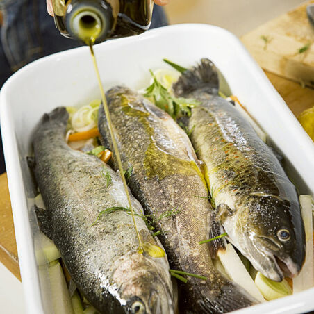 Forellen auf Ofengemüse Forellen auf Ofengemüse