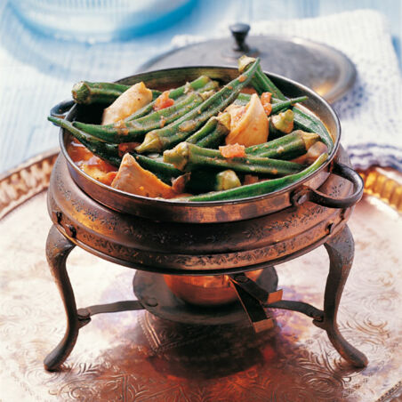 Huhn mit Okraschoten Huhn mit Okraschoten