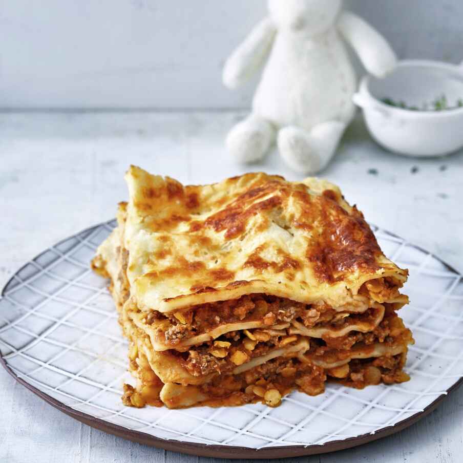 Lasagne mit roten Linsen und Blumenkohl Rezept | Küchengötter