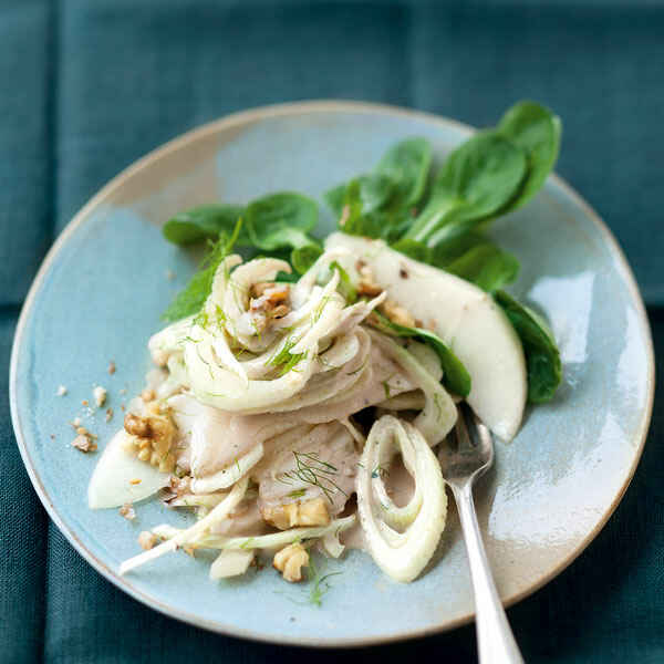 Fenchel-Birnen-Salat mit Ziegenfrischkäse-Dressing Rezept | Küchengötter