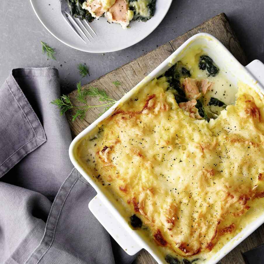 Kartoffel-Lachs-Spinat-Pie Rezept | Küchengötter