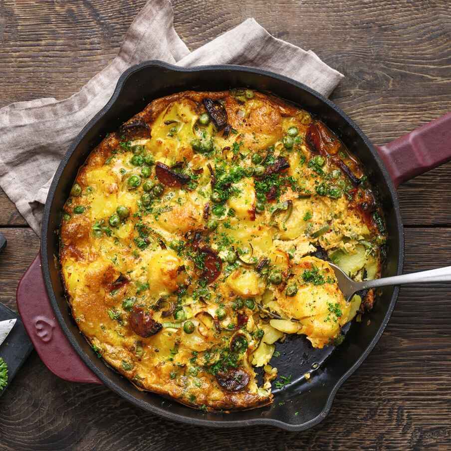 Kartoffel-Tortilla mit Chorizo Rezept | Küchengötter