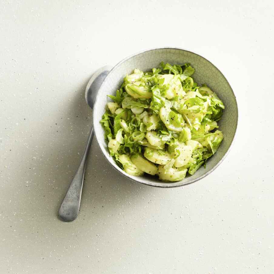 Grüner Kartoffelsalat mit Basilikum Rezept | Küchengötter