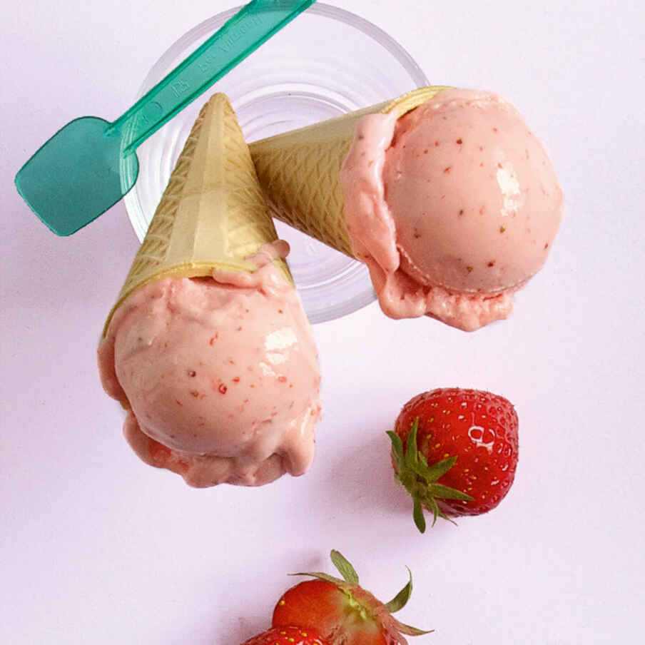 Erdbeer-Joghurt-Sorbet Rezept | Küchengötter