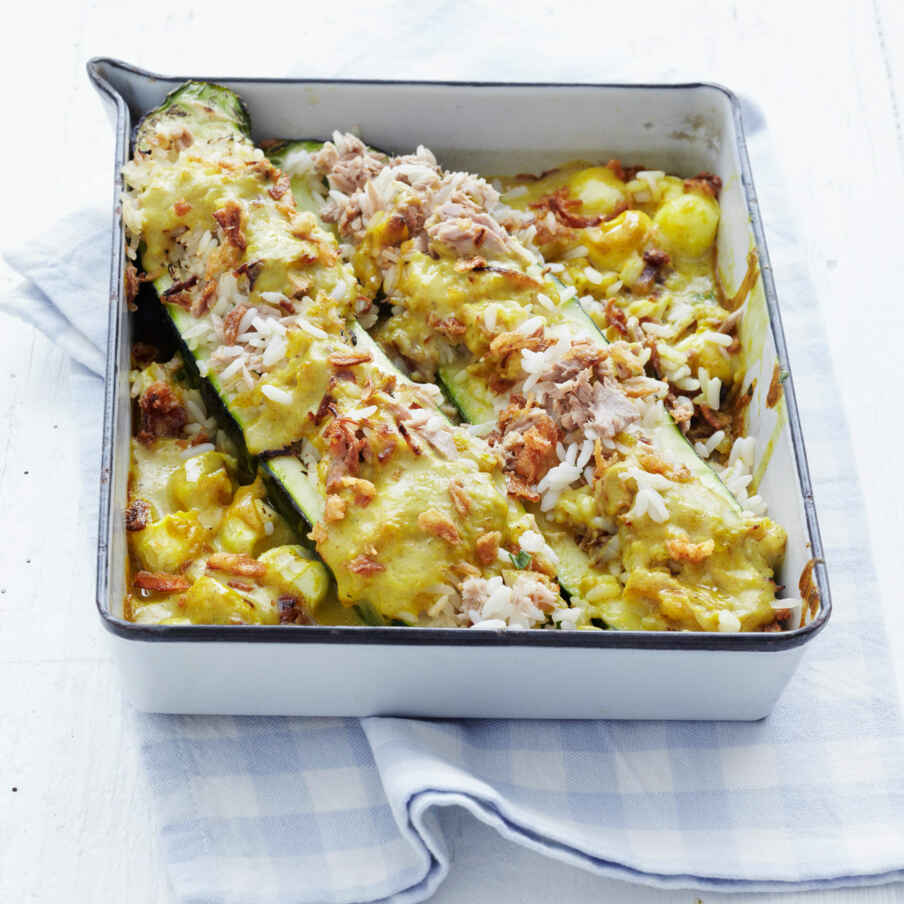 Zucchini mit Thunfisch-Reis Rezept | Küchengötter