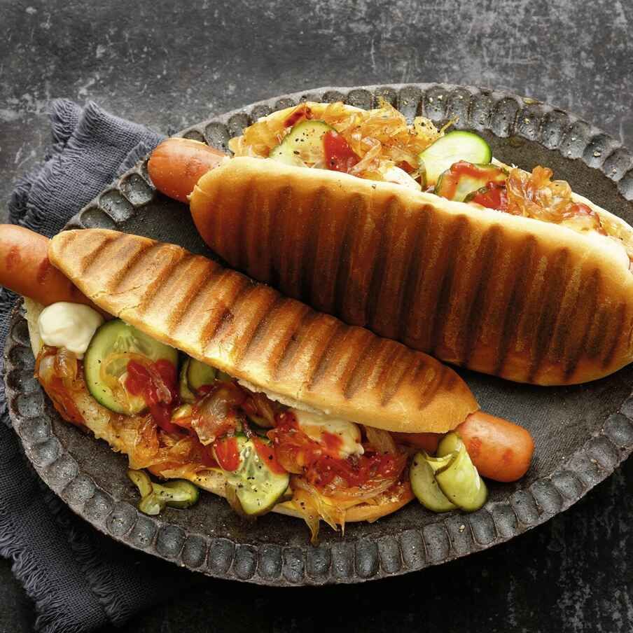 Hot Dog vom Kontaktgrill Rezept | Küchengötter