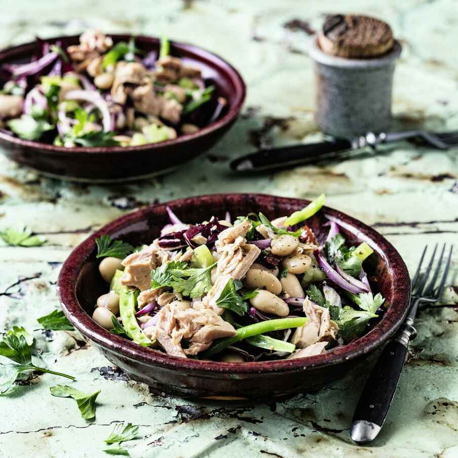 Bohnensalat mit Thunfisch und Radicchio Rezept | Küchengötter