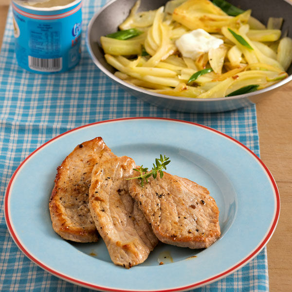 Schweineschnitzel Mit Fenchelgemuse Rezept Kuchengotter