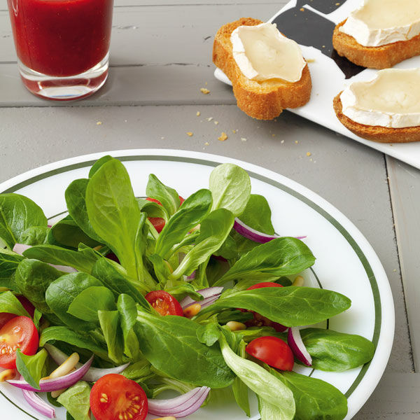 Feldsalat Mit Warmem Ziegenkase Rezept Kuchengotter