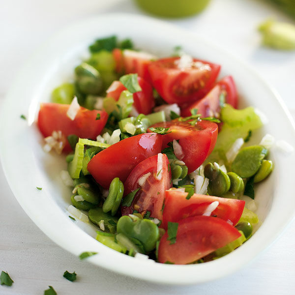 Tomaten Bohnen Salat Mit Viel Knoblauch Rezept Kuchengotter