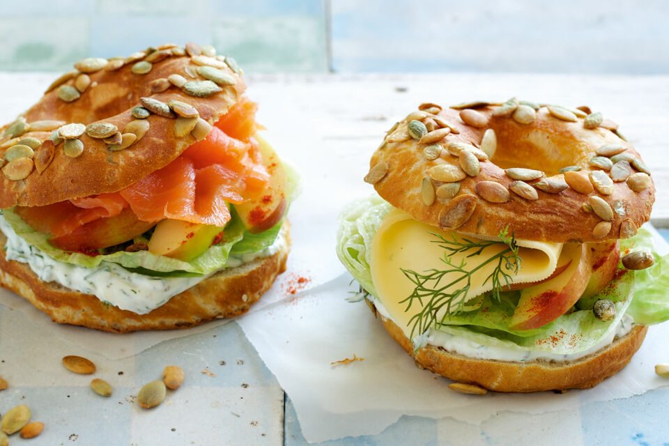 19 Bagel Rezepte - Bagel belegen - Bagel Grundrezepte | Küchengötter