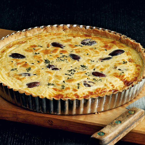 Ziegenkäse-Oliven-Quiche Rezept | Küchengötter