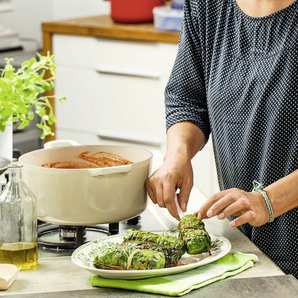 Mangoldröllchen mit Kartoffel-Linsen-Füllung Rezept | Küchengötter