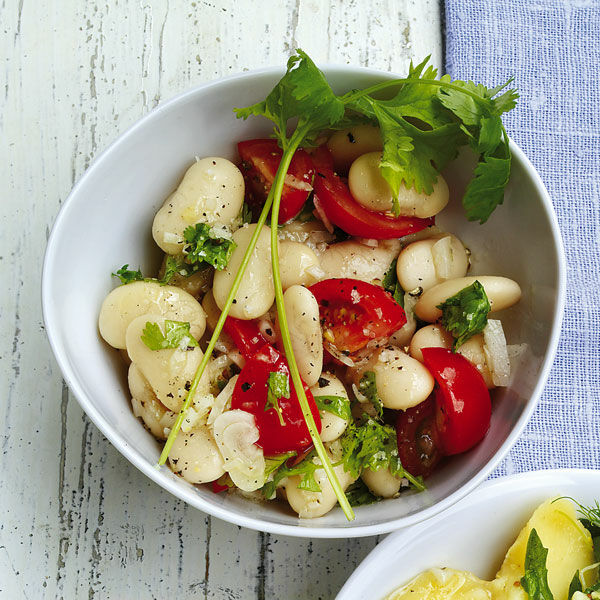 Bohnen-Tomaten-Salat mit Koriander Rezept | Küchengötter