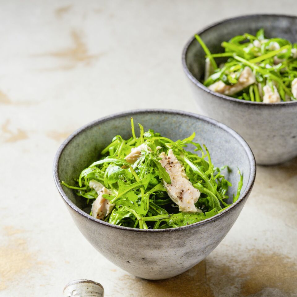 Hähnchensalat mit Wasabi-Dressing Rezept | Küchengötter